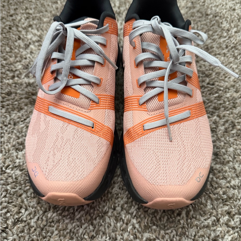 On Running Women's Athletic Shoes - Peach and Orange - Picture 2 of 7